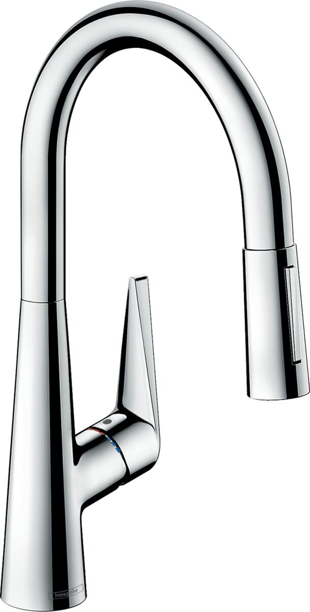 HANSGROHE TALIS M51 EVIYE BATARYASI TEK KOLLU 200MM CEKILEBILIR EL DUSLU, 2 JET KROM 72813000