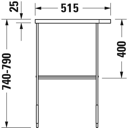 DURAVIT DURASQUARE YERDEN METAL KONSOL MAT SIYAH 0031094600