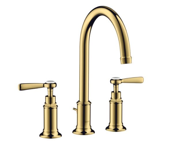 AXOR MONTREUX 3-DELIKLI LAVABO BATARYASI 180 MM GIDER SETLI ALTIN 16514990