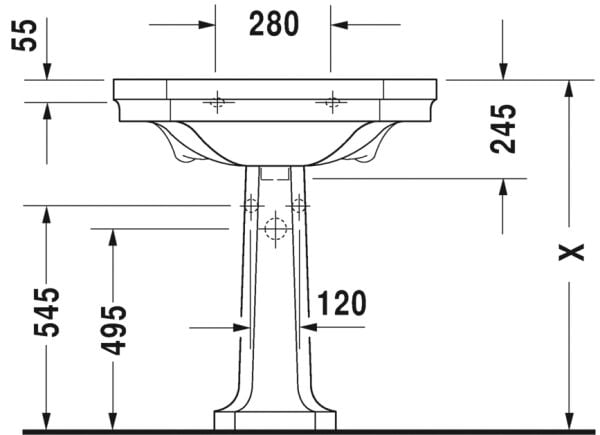 DURAVIT 1930 KOLON AYAK  0857900000