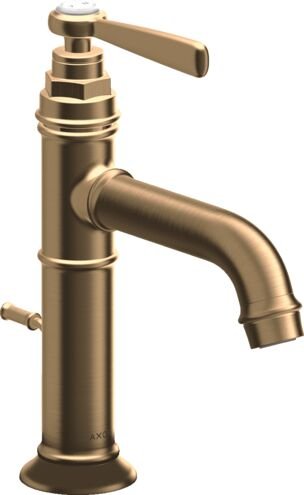 AXOR MONTREUX TEK KOLLU LAVABO BATARYASI 100 MM GIDER SETLI MAT BRONZ 16515140