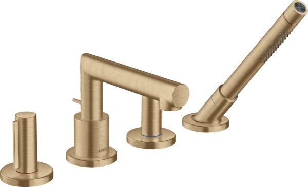 AXOR UNO KUVET KENARI BATARYASI 4-DELIKLI ZERO VOLAN MAT BRONZ 45444140
