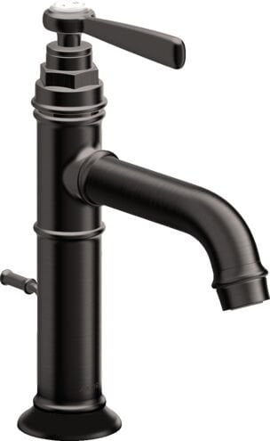 AXOR MONTREUX TEK KOLLU LAVABO BATARYASI 100 MM GIDER SETLI ILE MAT SIYAH KROM 16515340