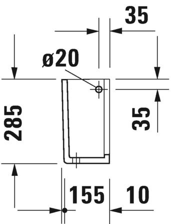 DURAVIT STARCK 3 YARIM AYAK 0865180000