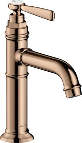 AXOR MONTREUX TEK KOLLU LAVABO BATARYASI 100 MM GIDER SETI ILE KIRMIZI ALTIN 16516300