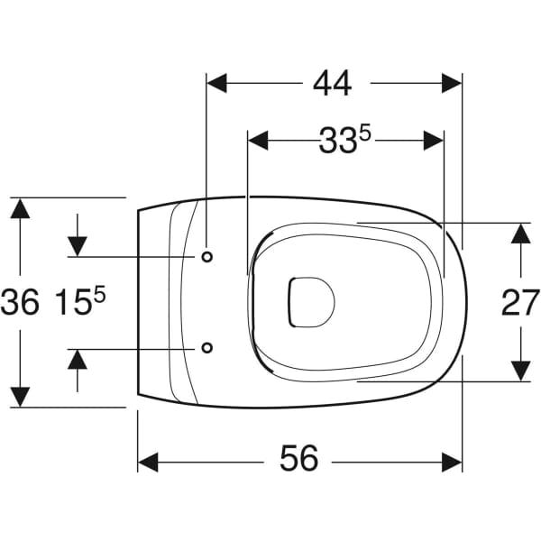 GEBERIT CITTERIO ASMA KLOZET RIMFREE  500.510.01.1