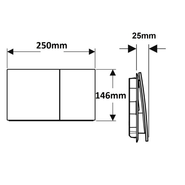 GEBERIT SIGMA70 KUMANDA KAPAGI BEYAZ CAM 115.622.SI.1