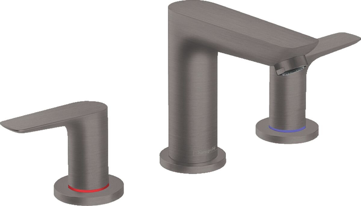 HANSGROHE TALIS E 3-DELIKLI LAVABO BATARYASI KUMANDALI MAT SIYAH KROM 71733340