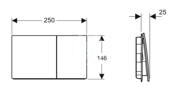 GEBERIT SIGMA70 KUMANDA KAPAGI ANTRASIT CAM 115.622.JK.1