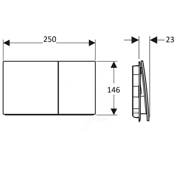 GEBERIT SIGMA70 KUMANDA KAPAGI MAT SIYAH PASLANMAZ CELIK TEMIZLIGI KOLAY 115.622.14.1