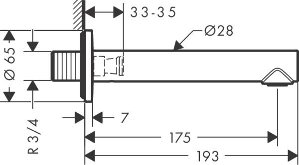 AXOR UNO KUVET GAGA DUZ KROM 45410000