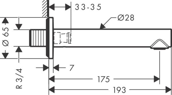 AXOR UNO KUVET GAGA DUZ KROM 45410000