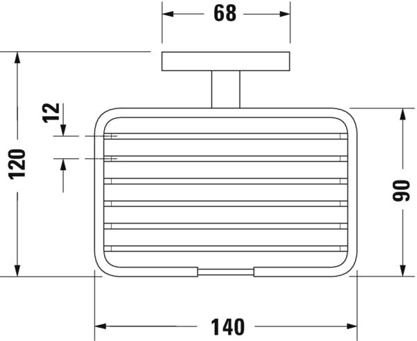 DURAVIT KARREE KATI SABUNLUK  140MM KROM 0099531000