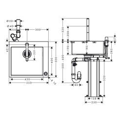 HANSGROHE C71 EVIYE KOMBİNASYONU C71-F450-06  KROM 43201000