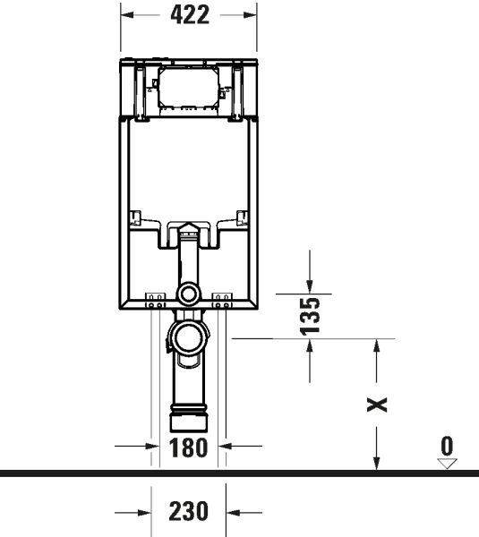 DURAVIT DURASTYLE GOMME REZERVUAR TUGLA DUVAR ICIN 760*422*80 WD1030000000