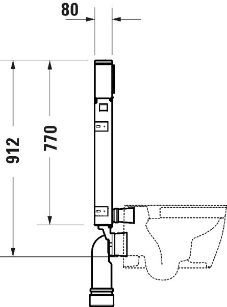 DURAVIT DURASTYLE GOMME REZERVUAR TUGLA DUVAR ICIN 760*422*80 WD1030000000