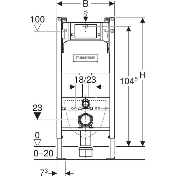 GEBERIT ALPHA GOMME REZERVUAR 12CM DUOFIX 112 CM ALCIPAN TIPI 458.233.00.2