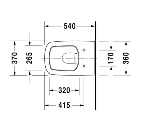 DURAVIT DURASTYLE ASMA KLOZET RIMLESS  37*54CM BEYAZ SET 45383920A1