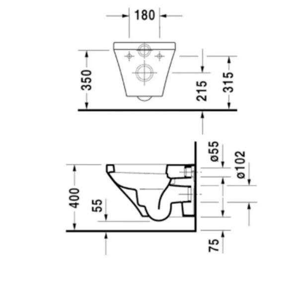 DURAVIT DURASTYLE ASMA KLOZET RIMLESS  37*54CM BEYAZ SET 45383920A1