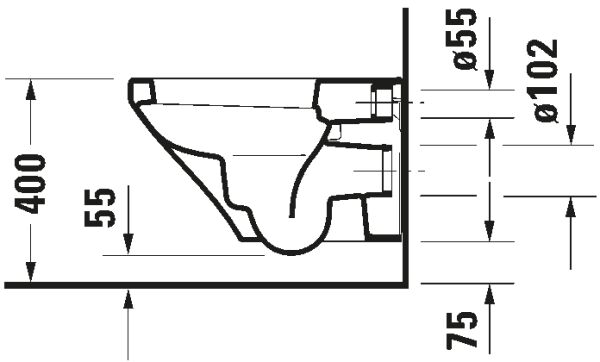 DURAVIT KASSEL ASMA KLOZET 54 CM DURASTYLE  2536090000