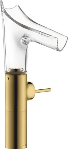 AXOR STARCK V TEK KOLLU LAVABO BATARYASI 220 MM CAM GAGA CANAK LAVABO ICIN P.ALTIN 12114990