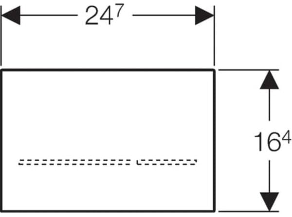 GEBERIT SIGMA80 KUMANDA KAPAGI TEMASSIZ 2 KADEMELI SIYAH CAM 116.092.SG.1