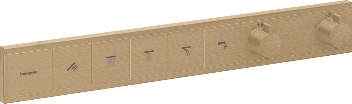HANSGROHE RAINSELECT BANYO BATARYSI 5 CIKIS TERMOSTATIK MAT BRONZ 15384140