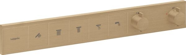 HANSGROHE RAINSELECT BANYO BATARYSI 5 CIKIS TERMOSTATIK MAT BRONZ 15384140