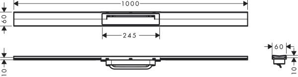 HANSGROHE RAINDRAIN FLEX DUS KANALI 1000 KESILEBILIR SERBEST KURULUM ICIN MAT BRONZ 56046140