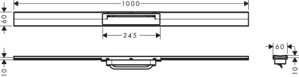 HANSGROHE RAINDRAIN FLEX DUS KANALI 1000 KESILEBILIR SERBEST KURULUM ICIN MAT BRONZ 56046140
