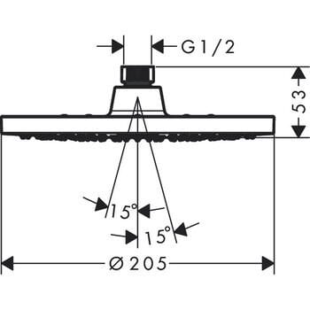 HANSGROHE VERNIS BLEND TEPE DUSU 210 1 JET ECO SMART SATIN SIYAH 26277670