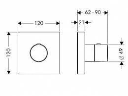 AXOR SHOWERCOLLECTION BANYO BATARYASI TERMOSTAT YUKSEK DEBI KROM 10755000