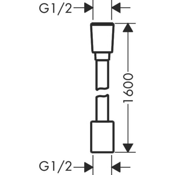 HANSGROHE DESIGNFLEX DUS HORTUMU160 CM TEXTILE MAT SIYAH 28260670
