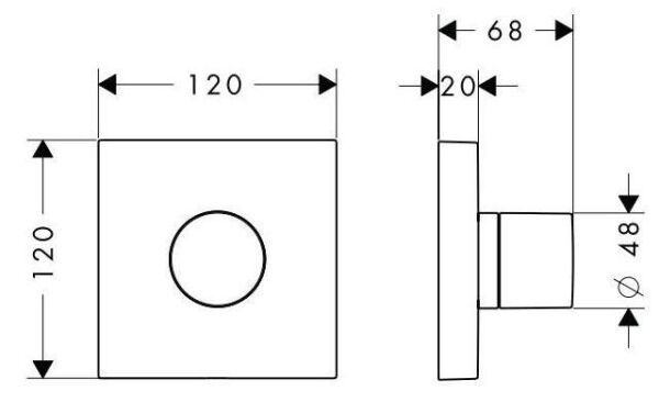 AXOR SHOWERSOLUTION BANYO BATARYASI TRIO/QUATTRO DIS SET 12x12 10932990