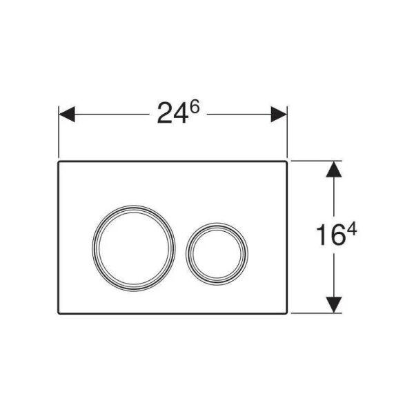GEBERIT SIGMA21 KUMANDA KAPAGI ARDUVAZ/ KROM 115.884.JM.1