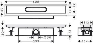 HANSGROHE UNIVERSAL KOMPLE SET  UBOX  600 DUS GIDERI ICIN  56022180