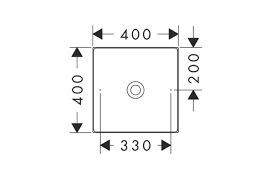 AXOR SUIT LAVABO 400/400 BATARYA DELIKSIZ VE TASMA DELIKSIZ MAT SIYAH KROM 42003340