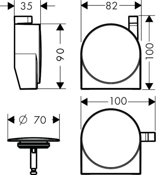 HANSGROHE EXAFILL  KUVET DOLDURMALI TROMPLEMI DIS SET EXAFILL S  58117000