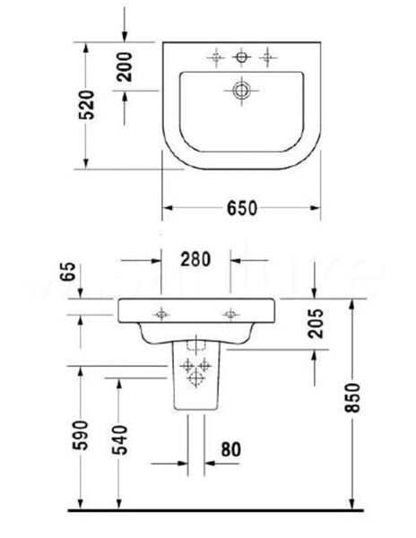 DURAVIT HAPPY D HAPPY D 650*520 LAVABO 0417650000