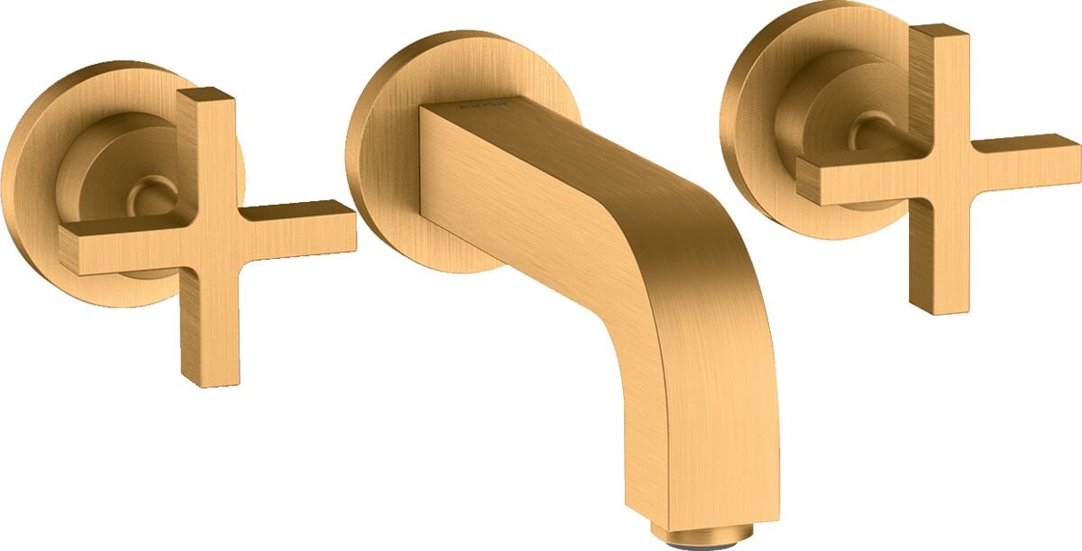 AXOR CITTERIO 3-DELIKLI LAVABO BATARYASI 162MM GAGA ILE MAT ALTIN 39313250