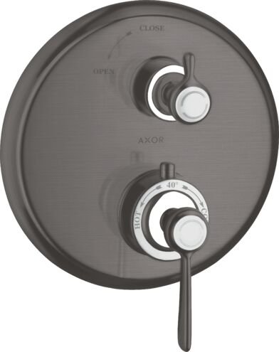 AXOR MONTREUX BANYO BATARYASI TERMOSTATIK 1 CIKIS CUBUK VOLAN MAT SIYAH KROM 16801340