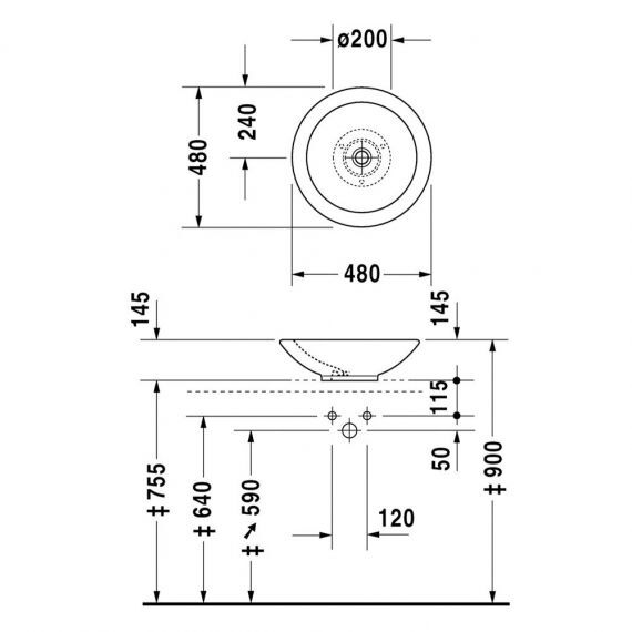 DURAVIT BAGNELLA LAVABO BAGNELLA   0451480000