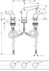 HANSGROHE NOVUS 3-DELIKLI LAVABO BATARYASI 100MM KUMANDALI KROM 71140000