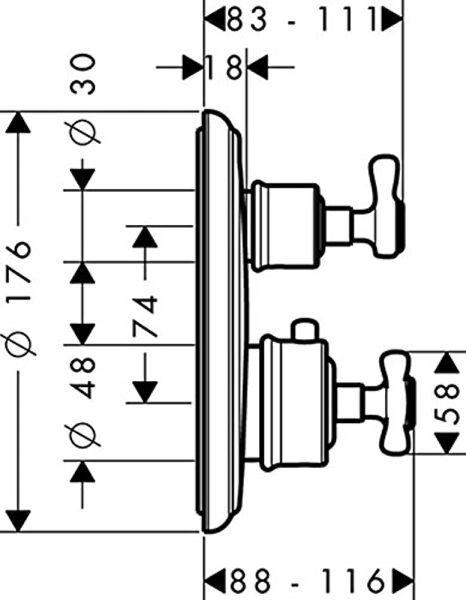 AXOR MONTREUX BANYO BATARYASI TERMOSTATIK OPTIK ALTIN 16820990