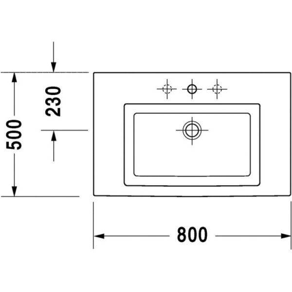 DURAVIT 2ND FLOOR 2ND FLOOR 800*500 LAVABO  0491800000