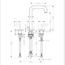 AXOR CITTERIO 3-DELIKLI LAVABO BATARYASI 170 140MM GAGA ILE KROM 39135000