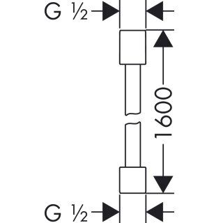 AXOR STARCK DUS HORTUMU METAL GORUNUMLU DUS HORTUMU 1.60 M  MAT PIRINC 28286950