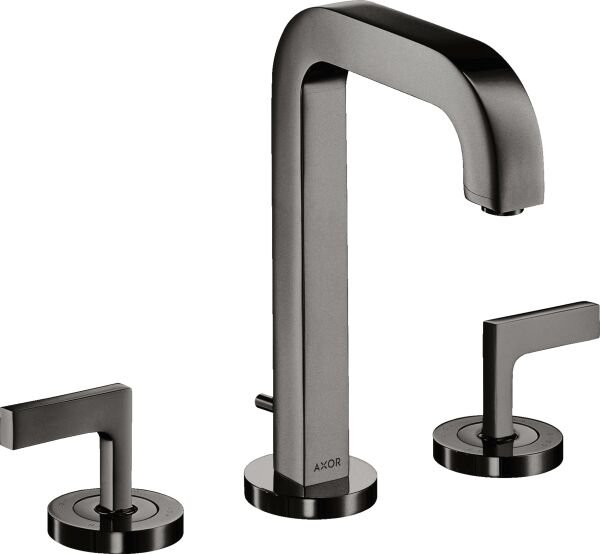 AXOR CITTERIO 3-DELIKLI LAVABO BATARYASI 170 140MM GAGA ILE PARLAK SIYAH KROM 39135330