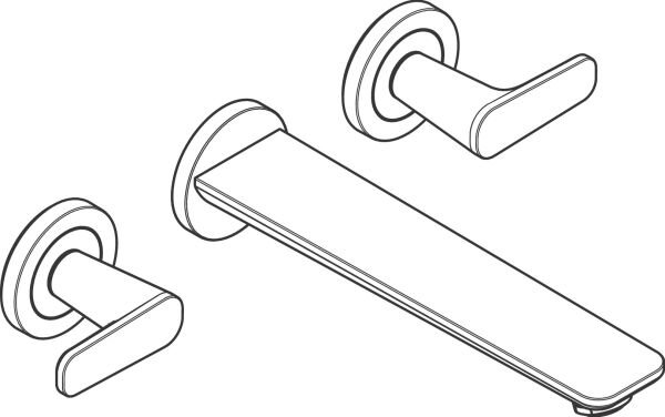 AXOR CITTERIO C 3-DELIKLI LAVABO BATARYASI FIRCALANMIS PIRINC 49483950