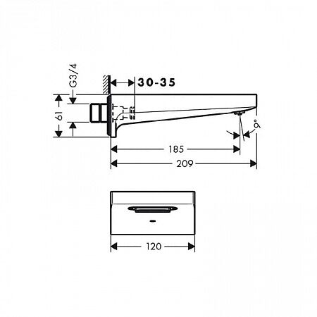 HANSGROHE METROPOL KUVET GAGASI PARLAK ALTIN-OPTIK 32543990